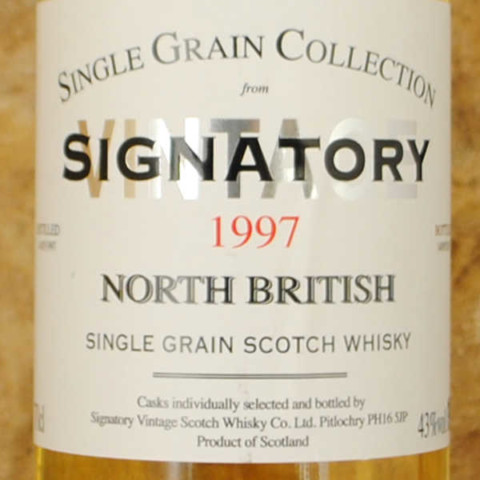 North British 1997 Single grain Signatory vintage étiquette