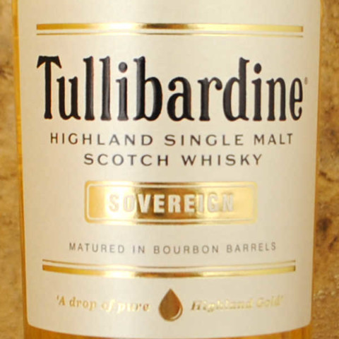 Tullibardine Sovereign Bourbon's finish étiquette