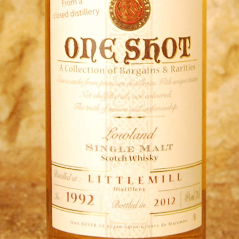 One Shot - Littlemill 20 ans 1992 étiquette