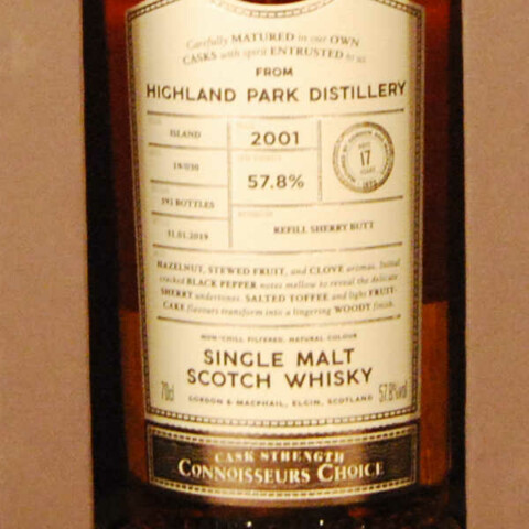 Highland Park 2001 Gordon and Macphail Connoisseur's Choice