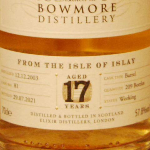 Bowmore elixir 17 ans