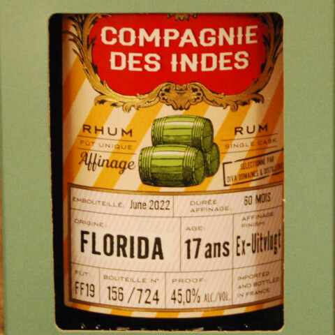 Indes Rhum Florida 17 ansd ex uitvlugt